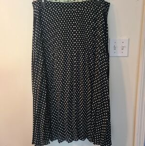 Max Studio Polka Dot A-line Midi Skirt Sz 2x
